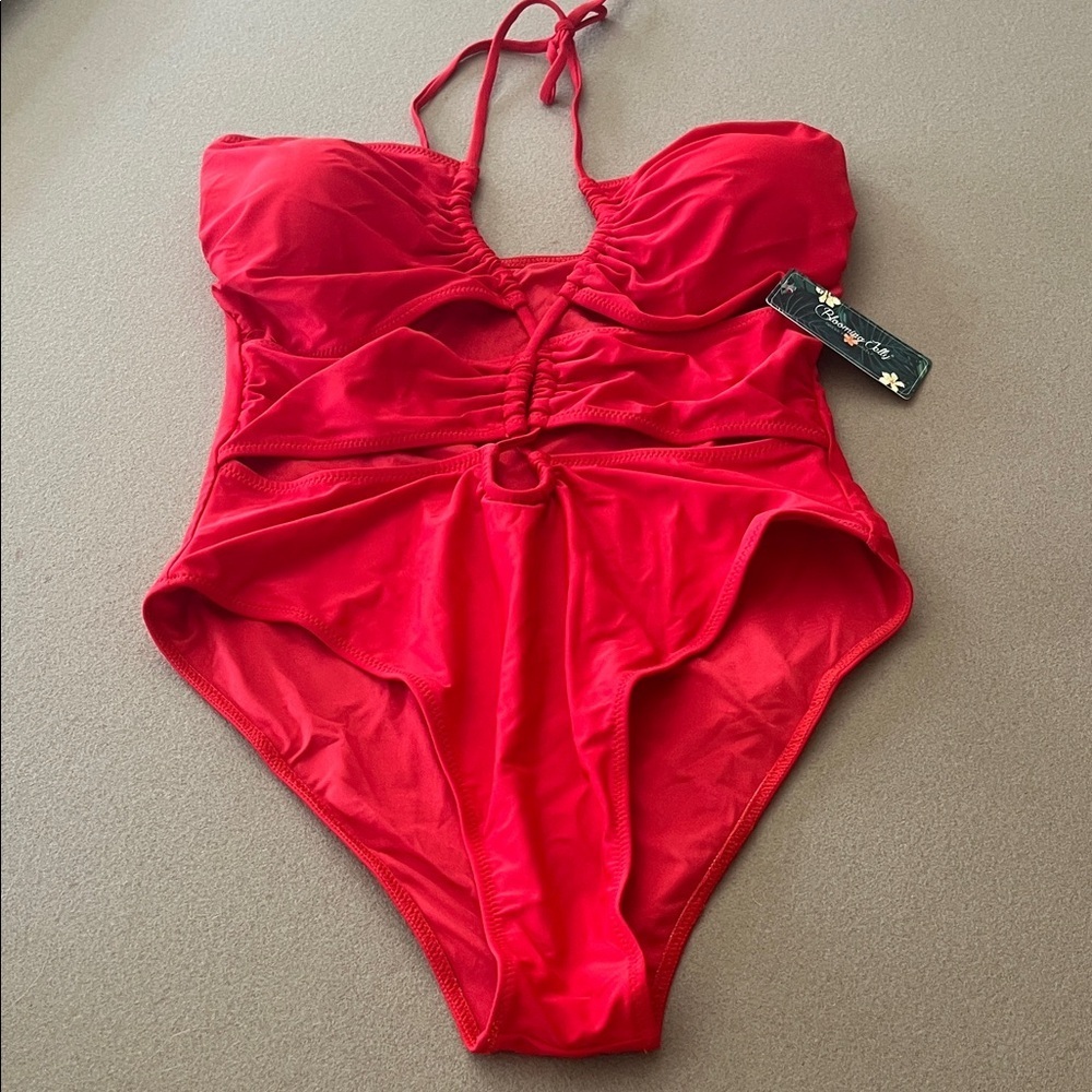 BLOOMING JELLY NWT Red One Piece Swimsuit- XL - Picture 5 of 10